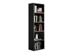 Estante de livros preto 40x24x132 bob