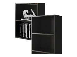 Estante de livros preto 40x24x132 bob