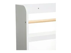 estante de MDF branco 118x55x15cm