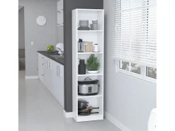 Estante de melamina Home Xs, com 5 prateleiras e design elegante , 180.59 cm X 45 cm X 29.89 cm , Branco
