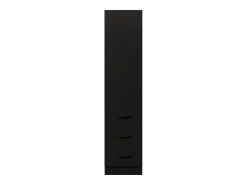 Estante de parede para sala de estar - 60 x 38 x 180 cm - com 3 gavetas + prateleiras ajustáveis - aglomerado - preta