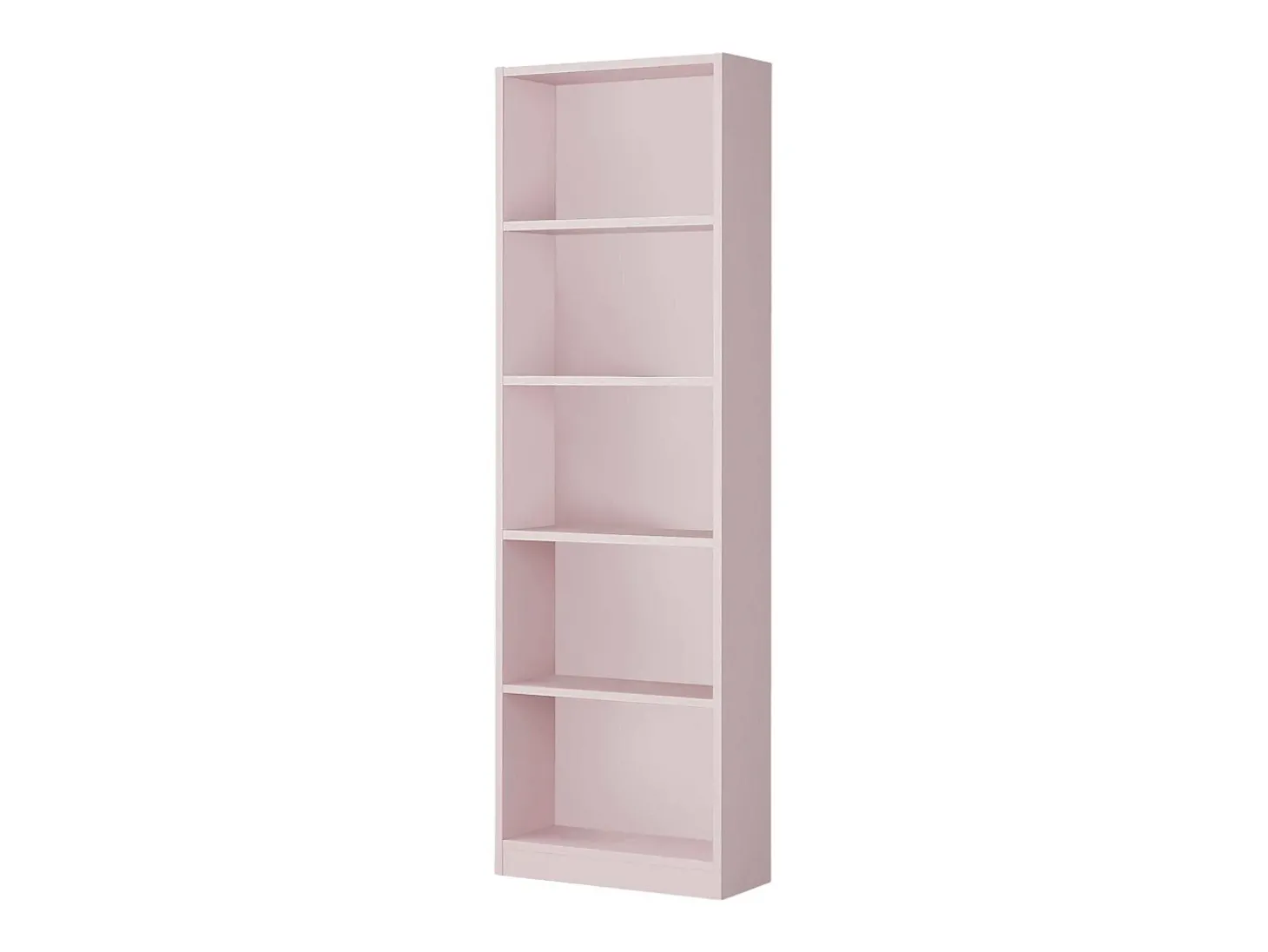 Estante Dmacagg, Estante alta com 5 prateleiras, Estante de escritório ou quarto, Estante moderna com compartimentos, 52x25h180 cm, Rosa