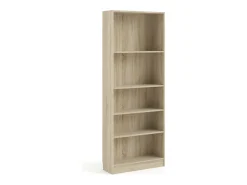 Estante Driber, Estante de escritório, Estante, Biblioteca, 79x27 h203 cm, Carvalho