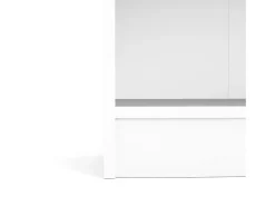 Estante Driber, Estante de escritório, Estante, Biblioteca, 79x27 h203 cm, Branco