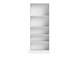Estante Driber, Estante de escritório, Estante, Biblioteca, 79x27 h203 cm, Branco