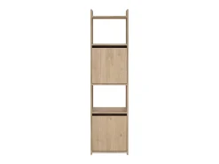 Estante Dricn, Estante de escritório, Estante, Biblioteca, 40x34 h155 cm, Carvalho
