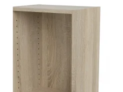 Estante Drugan, Estante de escritório, Estante, Biblioteca, 41x27 h203 cm, Carvalho