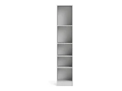 Estante Drugan, Estante de escritório, Estante, Biblioteca, 41x27 h203 cm, Branco