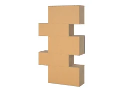Estante Dsangall, estante de escritório, estante, biblioteca, 96x32 h166 cm, carvalho e preto