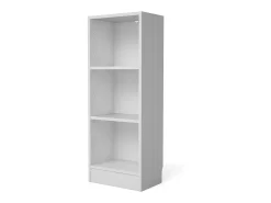 Estante Dsavoin, estante de escritório, estante, biblioteca, 41x27 h107 cm, branca