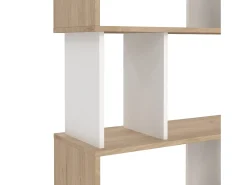 Estante Dscamacc, estante de escritório, estante, biblioteca, 80x30 h174 cm, carvalho e branco