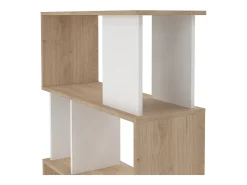 Estante Dscamacc, estante de escritório, estante, biblioteca, 80x30 h174 cm, carvalho e branco