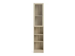 Estante Dsitu, Estante de escritório, Estante, Biblioteca, 41x28 h203 cm, Carvalho