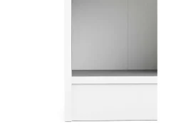 Estante Dsitu, estante de escritório, estante, biblioteca, 41x28 h203 cm, branco e carvalho