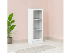 Estante Dsivigli, Estante de escritório, Estante, Biblioteca, 41x28 h107 cm, Branco