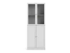 Estante Dsnidar, Estante de escritório, Estante, Biblioteca, 79x28 h203 cm, Branco