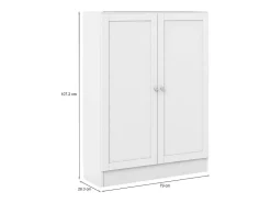 Estante Dsodin, Estante de escritório, Estante, Biblioteca, 79x28 h107 cm, Branco
