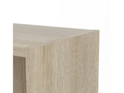 Estante Dsoffrid, estante de escritório, estante, biblioteca, 79x28 h203 cm, carvalho e branco