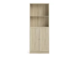Estante Dsoffrid, Estante de escritório, Estante, Biblioteca, 79x28 h203 cm, Carvalho