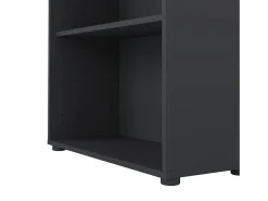 Estante Dsori, estante de escritório, estante, biblioteca, 80x34 h124 cm, cinzento
