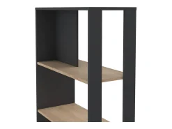 Estante Dspelt, estante de escritório, estante, biblioteca, 80x34 h205 cm, carvalho e cinzento