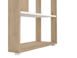 Estante Dspelt, estante de escritório, estante, biblioteca, 80x34 h205 cm, carvalho e branco