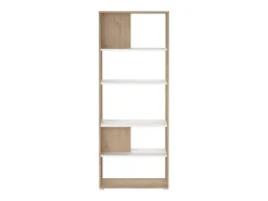 Estante Dspelt, estante de escritório, estante, biblioteca, 80x34 h205 cm, carvalho e branco