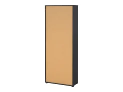 Estante Dsposit, Estante de escritório, Estante, Biblioteca, 80x34 h205 cm, Cinza