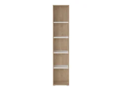 Estante Dtalarin, estante de escritório, estante, biblioteca, 41x34 h205 cm, carvalho e branco