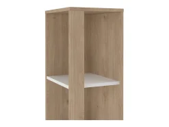 Estante Dtalarin, estante de escritório, estante, biblioteca, 41x34 h205 cm, carvalho e branco