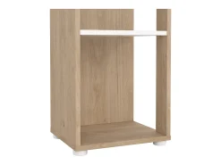 Estante Dtalarin, estante de escritório, estante, biblioteca, 41x34 h205 cm, carvalho e branco