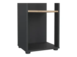 Estante Dtalarin, estante de escritório, estante, biblioteca, 41x34 h205 cm, carvalho e cinzento
