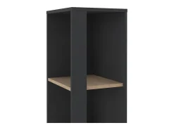 Estante Dtalarin, estante de escritório, estante, biblioteca, 41x34 h205 cm, carvalho e cinzento