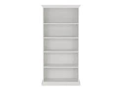 Estante Dtaran, Estante de escritório, Estante, Biblioteca, 96x37 h201 cm, Branco