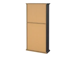 Estante Dtaran, estante de escritório, estante, biblioteca, 96x37 h201 cm, cinzento
