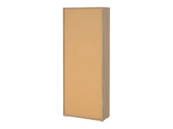 Estante Dtassot, estante de escritório, estante, biblioteca, 80x34 h205 cm, carvalho e branco