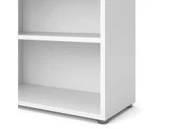 Estante Dtenton, Estante de escritório, Estante, Biblioteca, 89x40 h222 cm, Branco