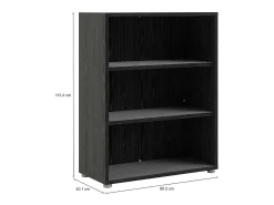 Estante Dterlizz, estante de escritório, estante, biblioteca, 89x40 h113 cm, preta