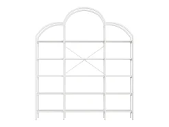 Estante em forma de nuvem com 5 prateleiras - MDF e metal - Branca