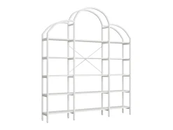 Estante em forma de nuvem com 5 prateleiras - MDF e metal - Branca