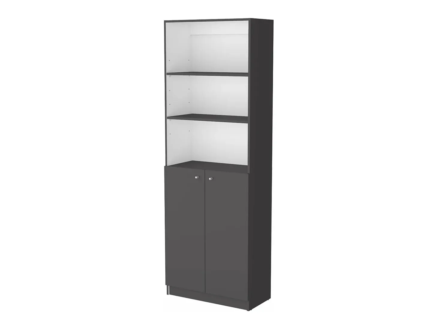 Estante em melamina Home com armário inferior e 3 prateleiras exteriores , 180.59 cm X 62.78 cm X 29.89 cm , Multicolor