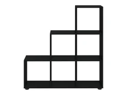 Estante escada/prateleira derivados de madeira 107 cm preto