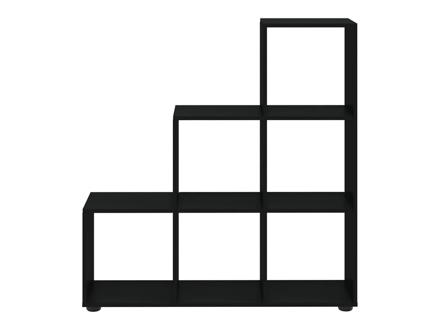 Estante escada/prateleira derivados de madeira 107 cm preto