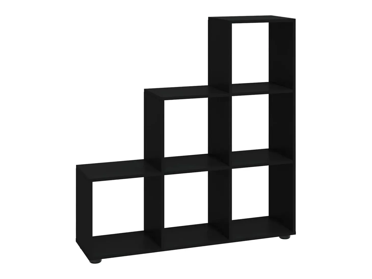 Estante escada/prateleira derivados de madeira 107 cm preto