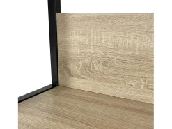 Estante estilo loft com prateleiras de madeira 40 cm Preto, Carvalho Sonoma 40x32x192 cm