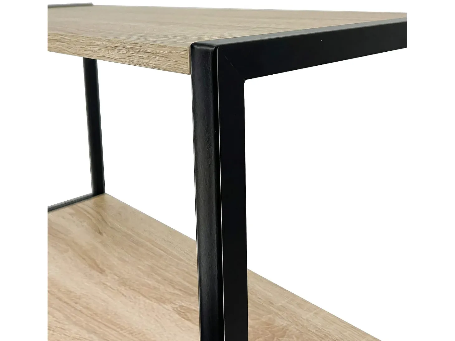 Estante estilo loft com prateleiras de madeira 40 cm Preto, Carvalho Sonoma 40x32x192 cm