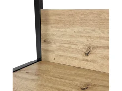 Estante estilo loft com prateleiras de madeira 50 cm Preto, Carvalho Artisan 50x32x192 cm