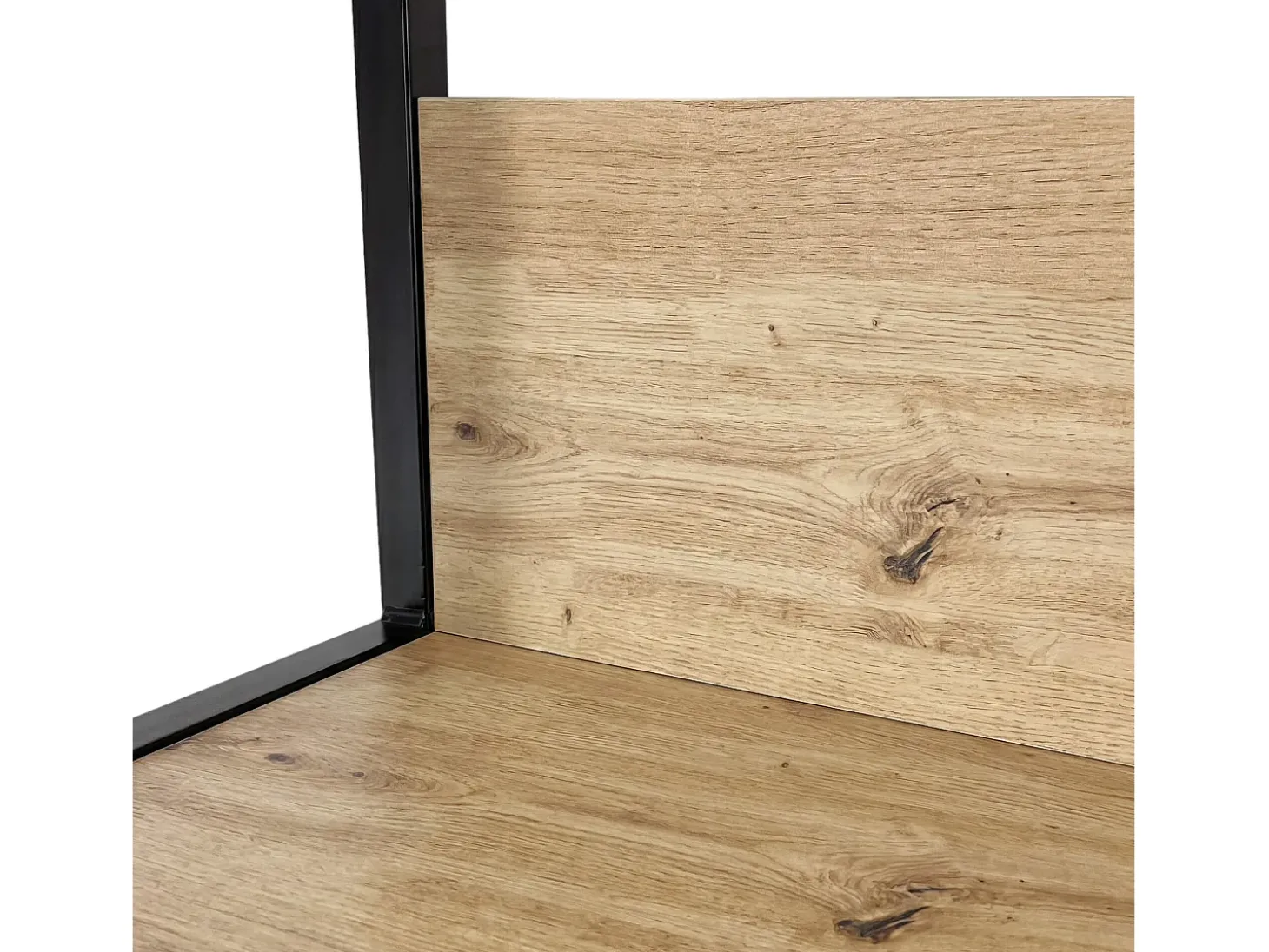 Estante estilo loft com prateleiras de madeira 50 cm Preto, Carvalho Artisan 50x32x192 cm