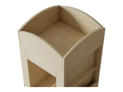 Estante Giratória - 63 x 63 x 142 cm - Prateleira de Armazenamento para Crianças e Adultos - MDF - Natural