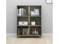 Estante HAMAR 85x35x112 cm pinho maciço cinza-claro PT489441